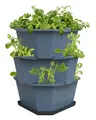 GUSTA GARDEN Paul Potato Kartoffelturm 3 Etagen Blau - Hochbeet Turm Kartoffeln - Garten & Balkon - Schädlingsschutz - 0,2m² - 56L Erdvolumen