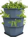 Gusta Garden Hochbeet PAUL POTATO Starter (effizienter Kartoffelanbau inkl. Schädlingsschutz), Kartoffelturm mit 3 Etagen und Untersetzer, blau