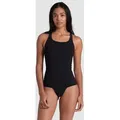 Badeanzug Damen arena Mesh Panels Power-Back - Black - 38
