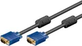 Goobay® Full HD SVGA 15 polig Monitorkabel, vergoldete Kontakte, schwarz, 3 m