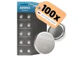 ABSINA SR920SW Uhrenbatterie 1,55V Silberoxid 100er Pack - Knopfzelle LR921 Knopfzelle, (10 St)