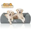 Knuffelwuff Tierbett Hundebett Leon, Orthopädisch grün 75 cm x 105 cm