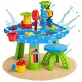 Coemo Wasserspieltisch NARIUS XL, (20-tlg), Sand- und Wasserspieltisch Wasserbecken Hocker Matschtisch Zubehör bunt 61 cm