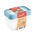 Tiefkühldosenset 5teilig, Wiederbeschreibbarer Deckel, 5 x 500 ml, 15,5 x 10,...