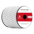 Abma Cord Gummiseil Expanderseil 8mm 10M Gummischnur UV Beständig Planenseil 100% Dehnung Spannseil für Plane, Anhängerplane, Sonnensegel, Zelte, Banner - Weiss & Schwarz