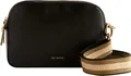 Ted Baker Leder Umhängetasche Schultertasche Darcelo Branded Webbing Leather Camera Bag Jet - Black schwarz