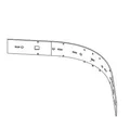 Sauglippen Sprintus Front Gummilippe fordere Gummilippe für Schrubbautomat Tortuga 210110