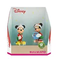 Bullyland 15074 - Spielfigurenset, Walt Disney Micky und Minnie im Weihnachtskos
