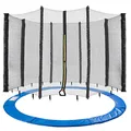 Arebos Trampolin Randabdeckung und Netz | Ersatznetz | Sicherheitsnetz | Gartentrampolin Trampolinnetz | Randabdeckung UV-beständig & wasserabweisend | 305 cm Netz für 8 Stangen