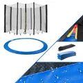 AREBOS Trampolin Sicherheitsnetz + Randabdeckung Randschutz 305 cm 8 Stangen