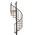 Minka Spindeltreppe Venezia Smart 38 - 305,5cm Geschosshöhe Buche Schwarz 120cm Durchmesser