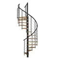 Minka Spindeltreppe Venezia Smart 38 - 305,5cm Geschosshöhe Buche Schwarz 120cm Durchmesser