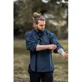Leonardo Carbone Wikinger-Kostüm Mittelalterhemd mit Schnürung "Ansbert" Blau XXL blau XXL | XXL