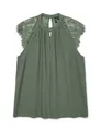 VERO MODA Damen VMMILLA SL LACE Tee GA NOOS T-Shirt, Laurel Wreath, L