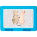 Mr. & Mrs. Panda Brotdose Bär und Hase Umarmen - Grau Pastell - Geschenk, Lunch box, Heiratsantrag, Snackbox, Freunde, Umarmung, Hocheitstag, Freu... - Grau