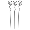 Gartenursel Gartenstecker 3er Set Gartenstecker Spirale (3-St) schwarz 109 cm