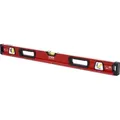 STIER Premium Wasserwaage, mit Magnet und drei Libellen, 800 mm, 0,5 mm/m, vertikal und horizontal messen, Spiegel-Lotlibelle, präzise Messung, Al...