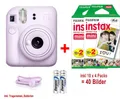 Fujifilm Instax Mini 12 lilac purple inkl. 2x einen Doppelpack = 4x 10 Bilder