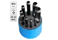 S&R Lochzange Locheisen-Set 3-14 mm in Dose, Lochstanzer Stanzer, Set 9-tlg., 3mm - 4mm - 5mm - 6mm - 7mm - 8mm - 10mm - 12mm - 14 mm, Locheisensatz Formlocheisen