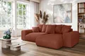 Ecksofa HOME AFFAIRE "LAKESIDE mit Bettfunktion und Bettkasten, B/T/H 257/166/84 cm", rot (ziegelrot), B:256,5cm H:84cm T:166cm