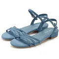 LASCANA Sommerschuh Sandale Sandalette, Sommerschuh mit geflochtenen Riemchen VEGAN blau 43 EU