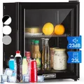 Mini Kühlschrank Glastür 23 l Getränkekühlschrank leise Minibar Hausbar schwarz