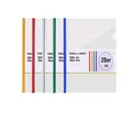 TUKA-i-AKUT 20st. A4 Sliding Bar Binder, PP Transparent Schiebebinder Berichte Umschlag, Abdeckungen Grip Binding Bars Dokumente Klassifizierung, 20er Set, Schiebe Bar in 5 Farben, TKD8040-bunt-20x