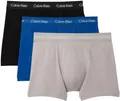 Calvin Klein Herren 3er Pack Boxershorts Trunks Unterwäsche, Rosa (Classic Blue/Porpoise/Black), S