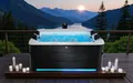mSpa Whirlpool Oslo XL - Ø 160 x 65 cm - ganzjährig Outdoor Pool - 6Pers. - UVC+, Stecksystem mit Einlageplane - Plug & Play, inkl. LED, UVC+, WiFi, App-Steuerung, 6 Personen