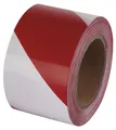 EMOS Absperrband 75mm, 250m, weiss, rot, 1 Rolle, Papierschachtel für leichtes Abwickeln , F87525