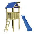 Spielturm Alto mit Rutsche und Kletterseil 118 x 118 x 350 cm Gartenpirat