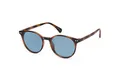 LuxusKollektion Retrosonnenbrille Sonnenbrille Polarisiert Rund Damen Braun Rahmen Ghellblau Linse