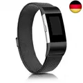 Demark Kompatibel für Fitbit Charge 2 Armband, Edelstahl Magnetschloss