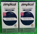 2x Simplicol TEXTILFARBE intensiv NACHT -BLAU flüssige Rezeptur All in1Versand0€