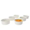 MamboCat 6er Set Muffin Förmchen Bianca weiße Auflaufform 250 ml I Creme Brulee Schälchen Set Porzellan spülmaschinenfest I Souffleeförmchen backofenfest I kleine Dessertschalen Ø 11,5 cm