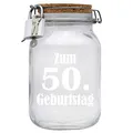 Spardose Zum 50. Geburtstag Geld Geschenk Idee Transparent XL