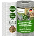TTL GARDEN Drahtgitter 1m x 10m verzinkt feinmaschig 6,3mm Volierendraht Hasendraht Gitterrolle - Silber