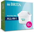 BRITA MAXTRA PRO ALL-IN-1 Wasserfilterkartusche 6er Pack | reduziert Kalk & Chlor | kompatibel mit BRITA Kannen