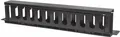 Intellinet - Rack-Kabelführungsplatte mit Abdeckung - Schwarz, RAL 9005 - 1U - 48,3 cm (19") (714679)