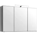 Spiegelschrank Florida in Graphitfarben mit LED