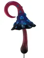 GlitZGlam Magischer Rosa, Schwarz und Blau Miniatur Pilz für einen Miniatur Feengarten. EIN Feengarten GNOME Accessoire - for The Fairy Garden