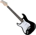 Rocktile Pro ST3 BK RW L Linkshänder E-Gitarre – ST-Style E-Gitarre in Schwarz für Linkshänder – 3 Single-Coils, Vintage String Tremolo-System, 22 Bünde, Palisandergriffbrett – schwarz