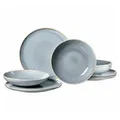 Ritzenhoff & Breker Tafelservice Skagen Stone 8-tlg. Graublau (8-tlg), 4 Personen, Porzellan blau