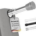 bomoe Gardinenstange Ohne Bohren zum Klemmen 140-260 cm Stufenlos Ausziehbar – Teleskopstange Duschstange ohne Bohren Rutschfest Duschvorhangstange Chrom Vorhangstange Ohne Bohren – Neptun