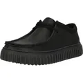 Clarks Torhill Schnürschuh mit robuster gerippter Sohle schwarz 46 EU