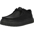 CLARKS Schnürschuhe Torhill mit robuster gerippter Sohle 1216 Black Leather 46 - Schwarz - 46