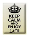 Blechschild Spruch 30x40 cm Keep Calm and enjoy life Metall Deko Schild tin sign