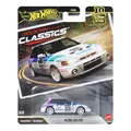 Hot Wheels Mazda 323 GTR Autokultur-Fahrzeug, hochwertiges Spielzeugauto im Maßstab 1:64 aus Druckguss mit Real Riders-Reifen und Metall-/Metallkarosserie und -Fahrgestell, JKF17