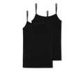 2 Schiesser Tops - Damen - Gr. 40 - schwarz