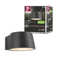Paulmann 94713 LED Wandleuchte Capea insektenfreundlich IP44 96x128mm 2200K 6W 550lm 230V 98° Schwarz Aluminium Goldlicht Wandlampe Goldllicht